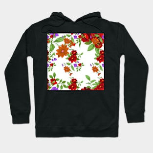 Floral Flower Red Hoodie